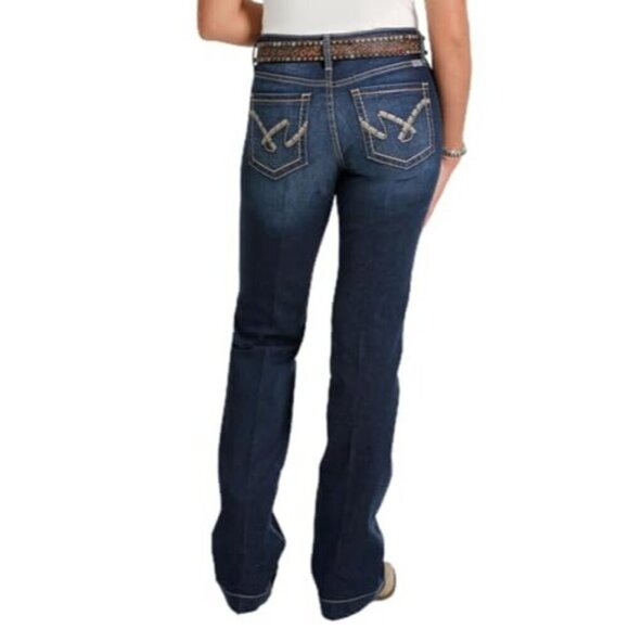 Cruel Denim Women's Hayley Moderate Rise Trouser Jeans Dark Wash CB72054001IND - Picture 1 of 4